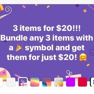 🎉🎉🎉🎉🎉🎉 3 items for $20 sale🎉🎉🎉🎉🎉🎉